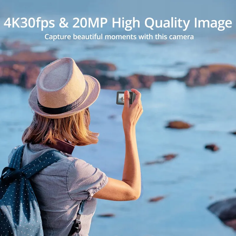 AKASO Brave 7 Actiecamera 4K 30FPS 20MP WiFi IPX8 2x1350mAh — foto 3