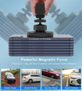 GLOPLUM Magnetische Autohouder Draadloze Oplader 15W — miniatuur 2