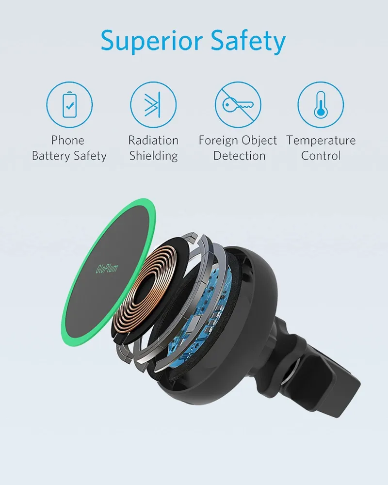 GLOPLUM Magnetische Autohouder Draadloze Oplader 15W — foto 9