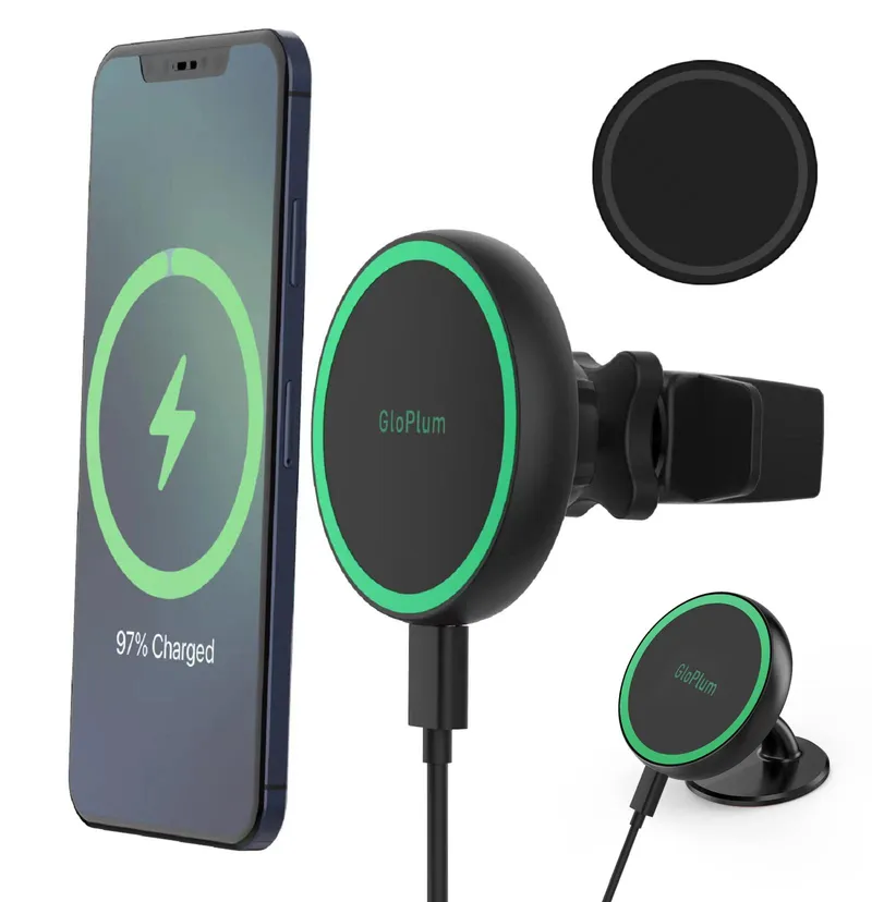 GLOPLUM Magnetische Autohouder Draadloze Oplader 15W — foto 1