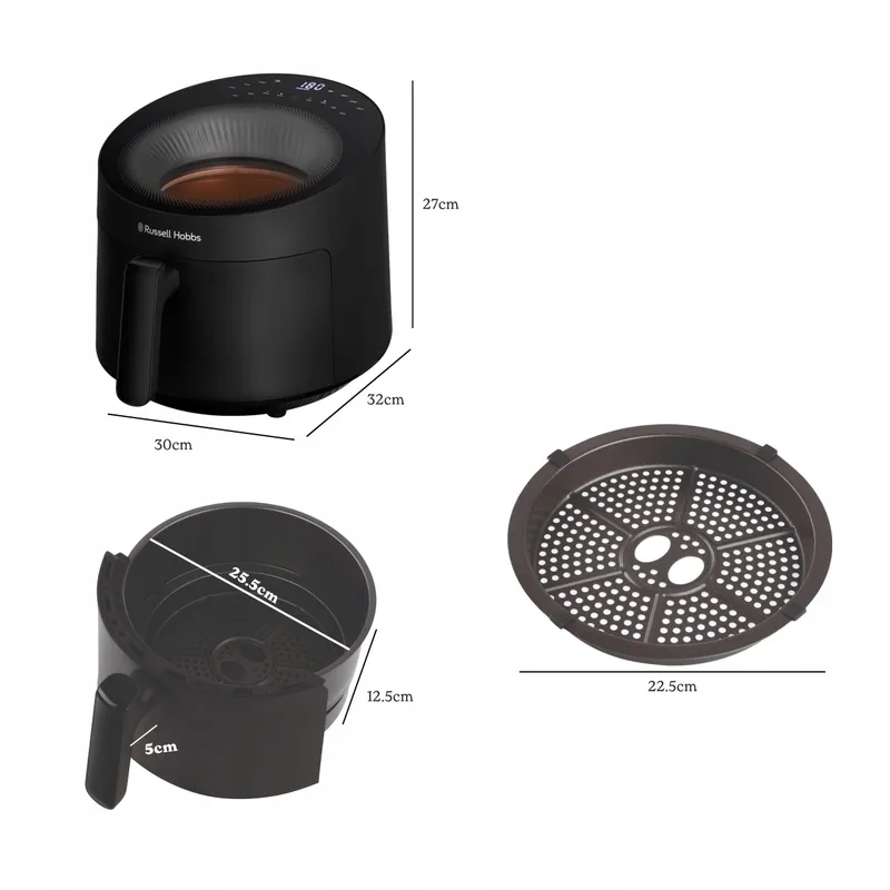 RUSSELL HOBBS Airfryer 5L 10 Programma's Kijkvenster Zwart — foto 8