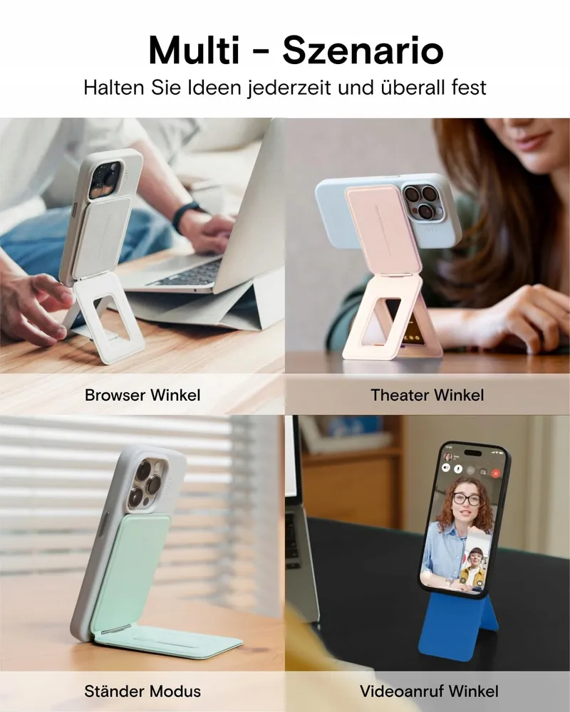 MOFT Magnetische Telefoonstandaard Hoekinstelling iPhone 16-12 Roze — foto 4