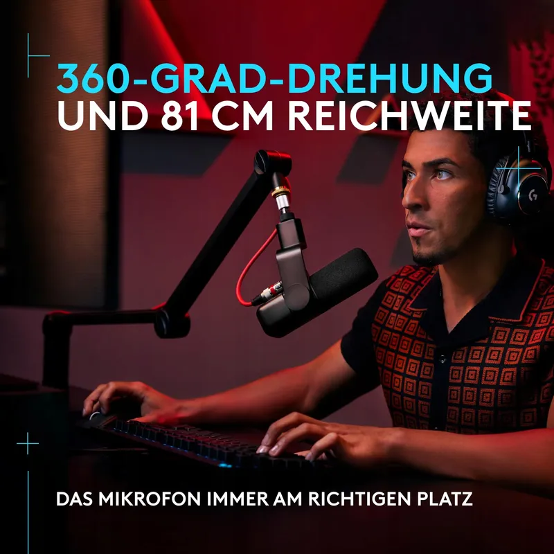 LOGITECH G Compass Microfoonarm Gaming Streaming Zwart — foto 5