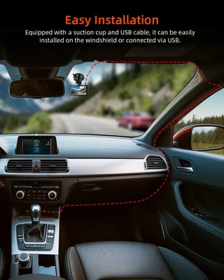 VORNE Dashcam 1080P FHD Nachtzicht 176 3 Inch IPS Scherm — miniatuur 3