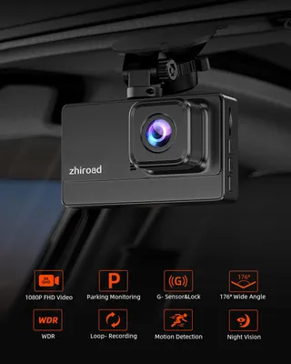 VORNE Dashcam 1080P FHD Nachtzicht 176 3 Inch IPS Scherm — miniatuur 2