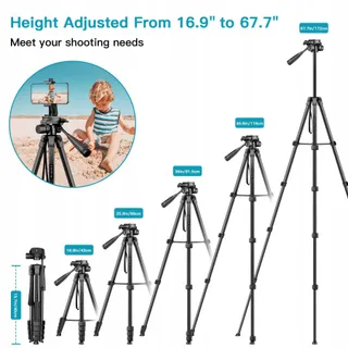 VICTIV Camerastatief Telefoon 172cm Aluminium DSLR iPhone Sony — miniatuur 2