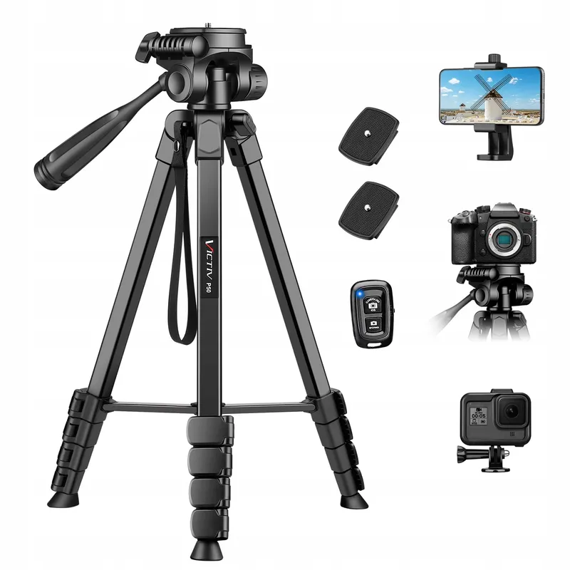VICTIV Camerastatief Telefoon 172cm Aluminium DSLR iPhone Sony — foto 1