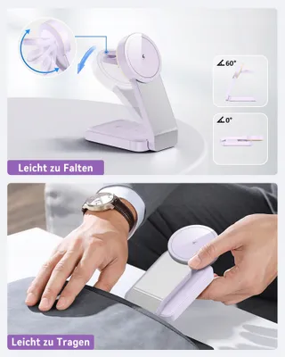 ADADPU Opvouwbare Draadloze Oplader 3-in-1 iPhone Apple Watch — miniatuur 5