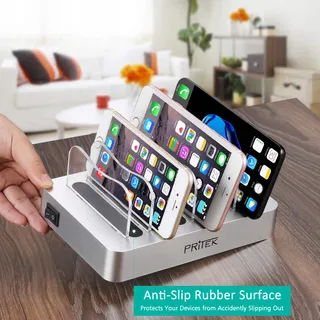 PRITEK USB Oplaadstation 6 Poorten voor Telefoons Tablets en MP4 — miniatuur 7
