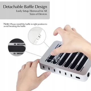 PRITEK USB Oplaadstation 6 Poorten voor Telefoons Tablets en MP4 — miniatuur 5