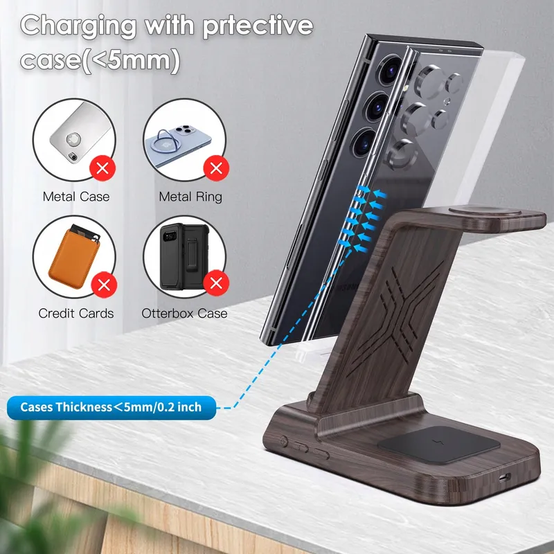 ZENGOOSE 3-in-1 Draadloze Oplader Galaxy S25 Ultra Watch — foto 2