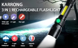 Karronga UV Zaklamp Urinedetectie Camping 2-in-1 — miniatuur 8