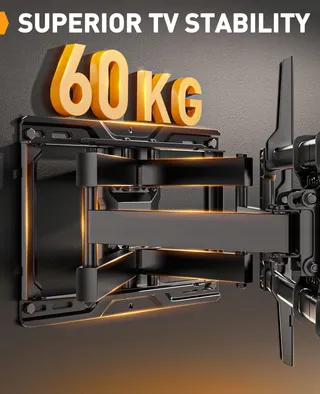 PERLEGEAR TV Wandbeugel 42-84" Zwenkbaar Max 60kg VESA 600x400 — miniatuur 2