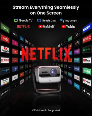 JMGO N1S 4K Laser Projector 3300 Lumen HDR10 300 Inch Dolby — miniatuur 4