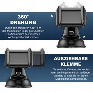Turnaroundtech Autotelefoonhouder Zuignap tot 7.6 inch — miniatuur 3
