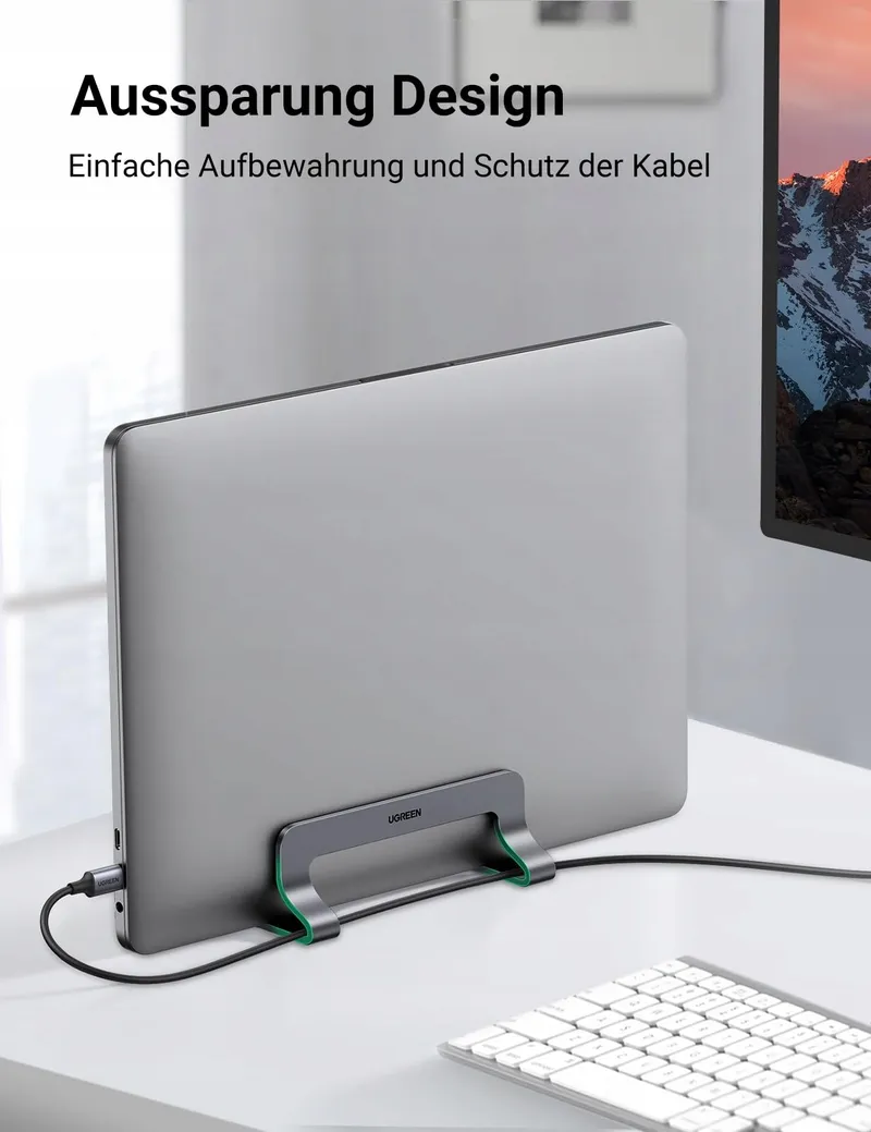 UGREEN Verticale Aluminium Laptopstandaard Thermische Voet — foto 9