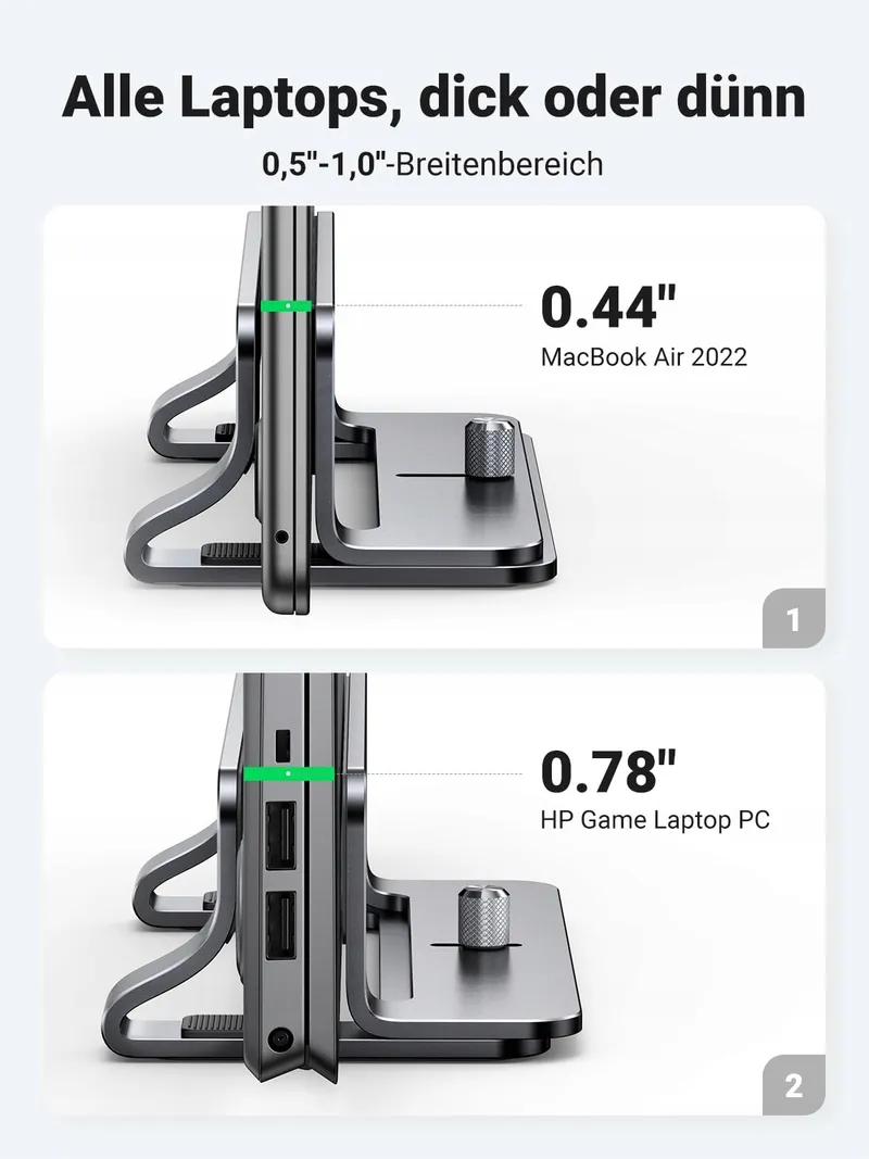 UGREEN Verticale Aluminium Laptopstandaard Thermische Voet — foto 7