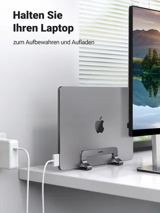 UGREEN Verticale Aluminium Laptopstandaard Thermische Voet — miniatuur 3