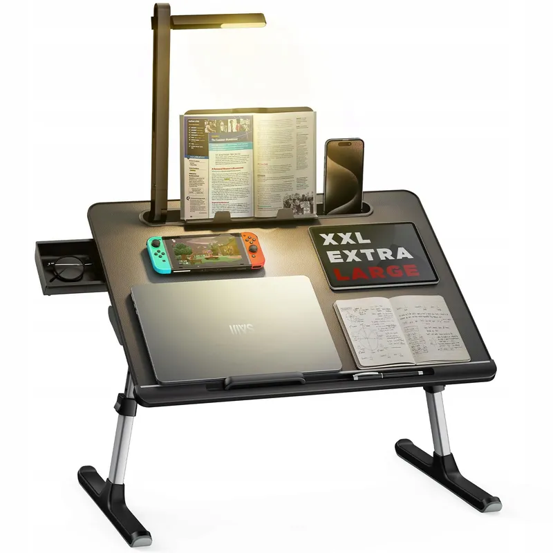 SAIJI Laptoptafel LED Lamp Verstelbaar met Plank — foto 1
