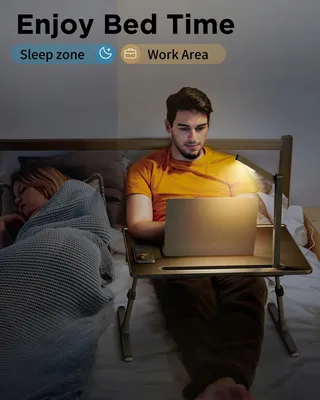 SAIJI Laptoptafel LED Lamp Verstelbaar met Plank — miniatuur 5