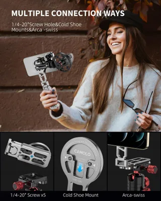 Magnetisch Telefoonstatief Opvouwbaar Smartphone — miniatuur 2