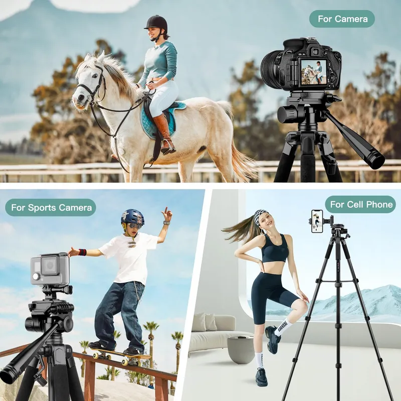 VICTIV 2025 Camerastatief 172cm Aluminium DSLR iPhone — foto 3