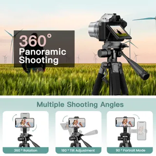 VICTIV 2025 Camerastatief 172cm Aluminium DSLR iPhone — miniatuur 4