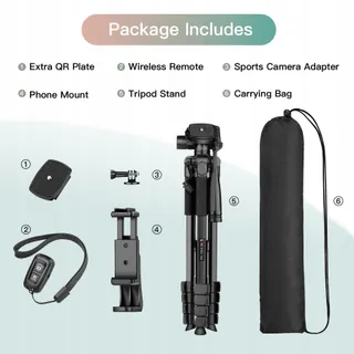 VICTIV 2025 Camerastatief 172cm Aluminium DSLR iPhone — miniatuur 7