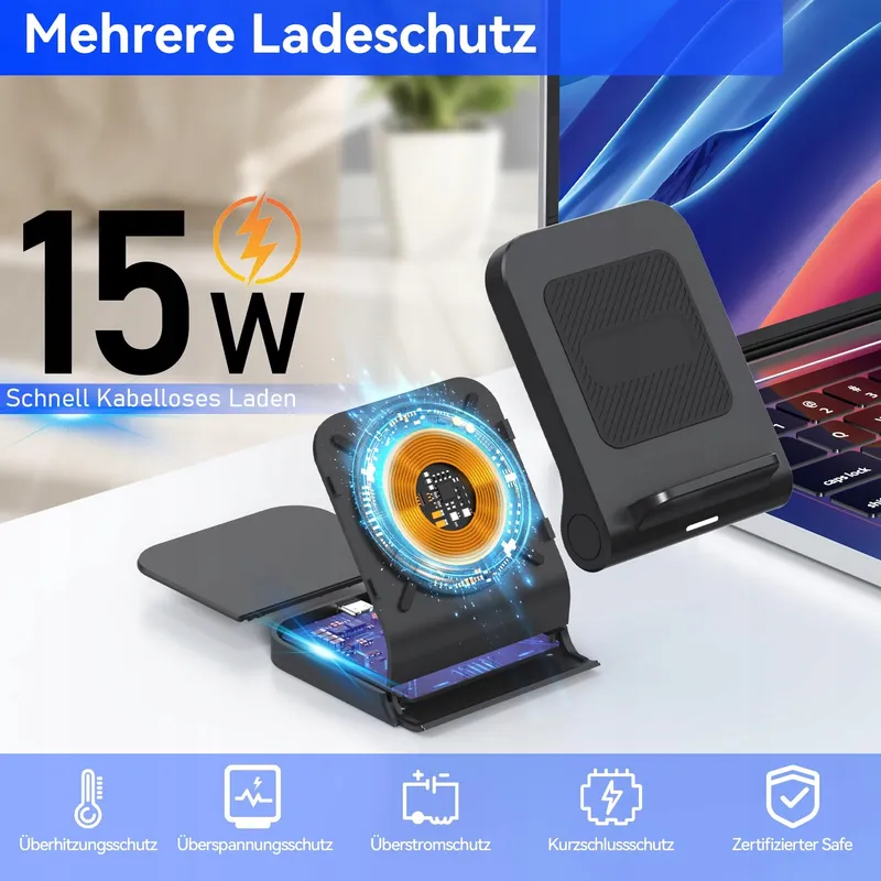 GEYO Draadloze Oplader 15W Samsung Galaxy Z Flip 6 5 4 3 — foto 2