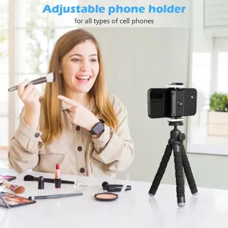 UBEESIZE Mini Statief Smartphone Camera Bluetooth Zwart — miniatuur 5