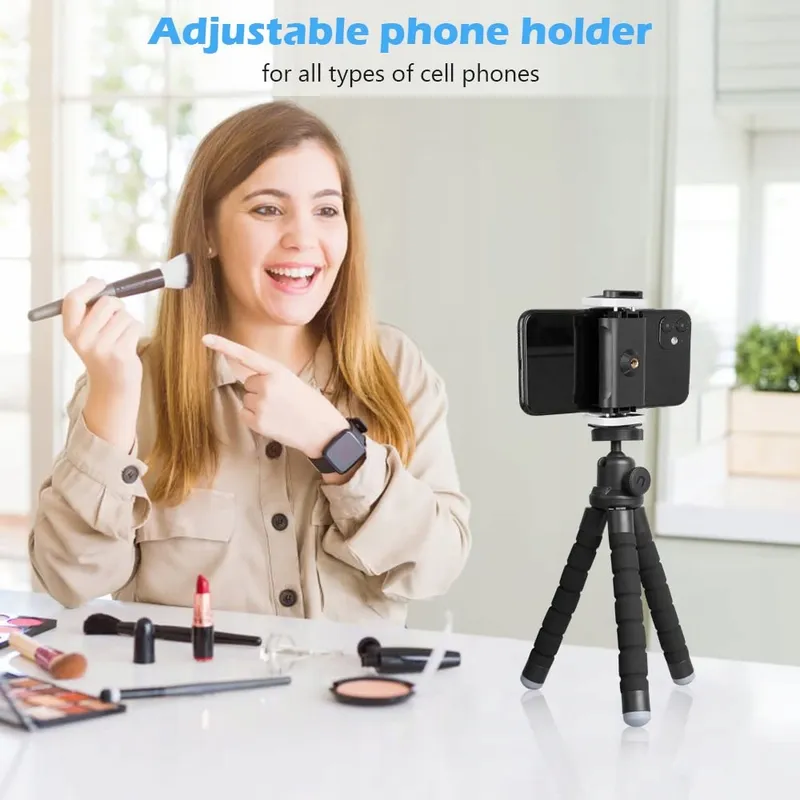 UBEESIZE Mini Statief Smartphone Camera Bluetooth Zwart — foto 5