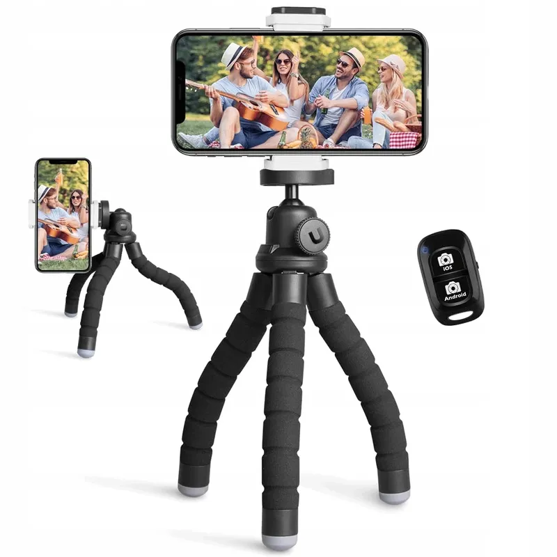 UBEESIZE Mini Statief Smartphone Camera Bluetooth Zwart — foto 1