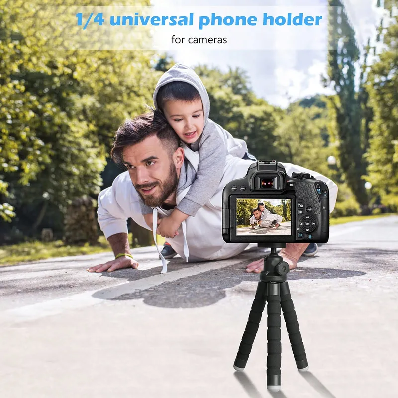UBEESIZE Mini Statief Smartphone Camera Bluetooth Zwart — foto 3