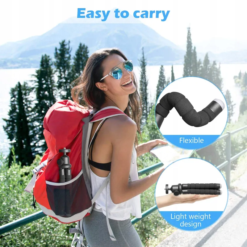 UBEESIZE Mini Statief Smartphone Camera Bluetooth Zwart — foto 6