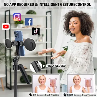 YUANRAN 180CM Telefoonstandaard Gezichtsvolgend Draaibaar — miniatuur 6