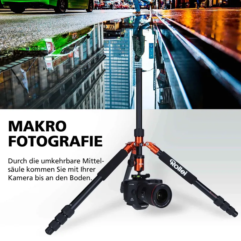 ROLLEI C5I Licht Fotostatief Aluminium Oranje — foto 4