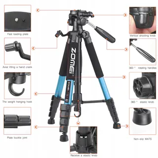 ZOMEI Professioneel Statief 188cm Camera Telefoon Projector — miniatuur 4