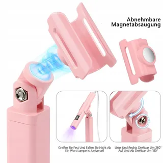 Mini UV LED Nagellamp voor Gel Lak en Stempels Roze — miniatuur 6