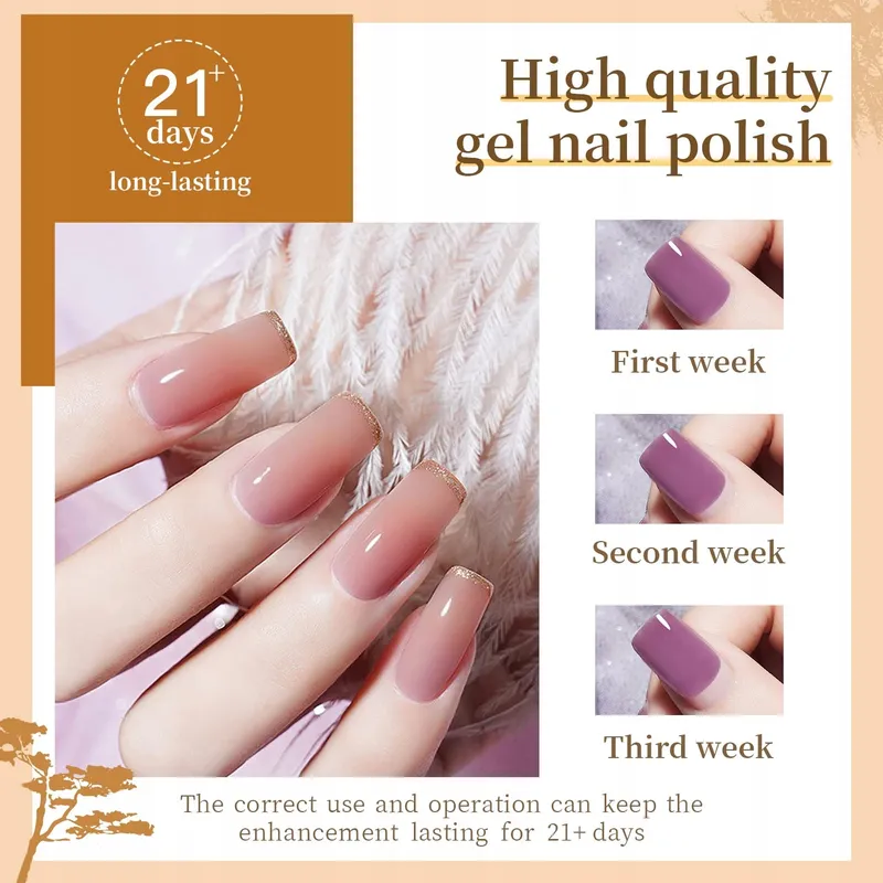 JODSONE UV Gellakset 60 Stuks Base en Top voor Hybride Nagels — foto 5