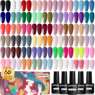 JODSONE UV Gellakset 60 Stuks Base en Top voor Hybride Nagels — miniatuur 1