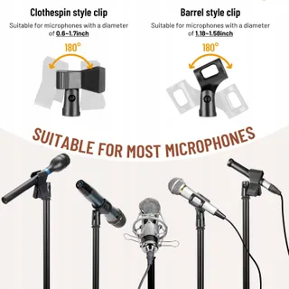 CAHAYA CY0311 Microfoonstandaard 2-in-1 met Clips — miniatuur 4