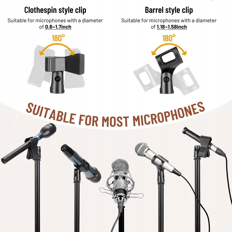 CAHAYA CY0311 Microfoonstandaard 2-in-1 met Clips — foto 4