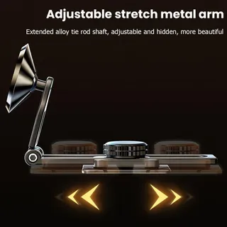 CGEAMDY Magnetische Autohouder Telefoon 360° Draaibaar Aluminium — miniatuur 6