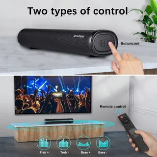 Bluetooth Compacte Soundbar voor TV PC met Afstandsbediening 3 EQ — miniatuur 5