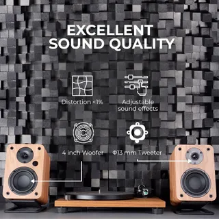 VULKKANO A4 ARC Actieve Speakers Bluetooth 5.0 HDMI USB Zwart — miniatuur 4