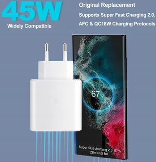 DBZYLN 45W Oplader Galaxy S24 S23 S22 Ultra Tab S9 S8 S7 Fold Flip — miniatuur 3