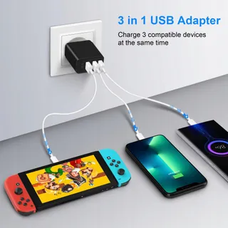 ARCCRA USB Oplader 15W 3-Poorts Adapter Android — miniatuur 3
