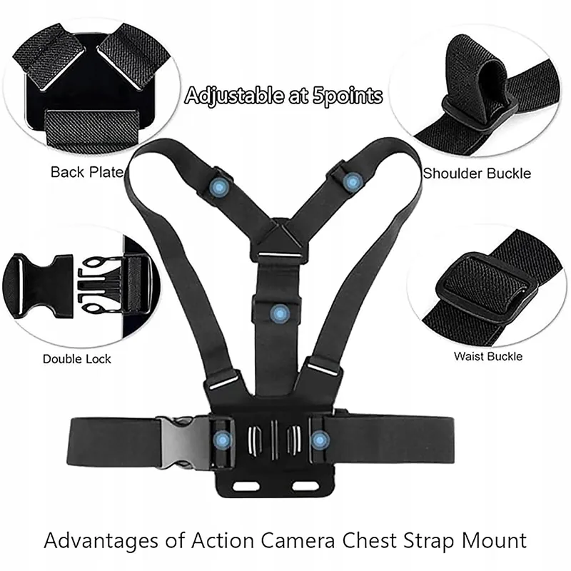 TEKCAM Accessoireset Actiecamera Hoofdband Houder GoPro — foto 5