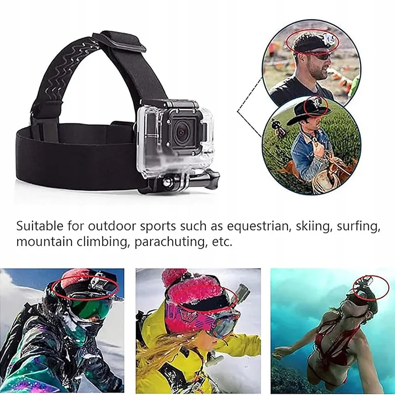TEKCAM Accessoireset Actiecamera Hoofdband Houder GoPro — foto 6