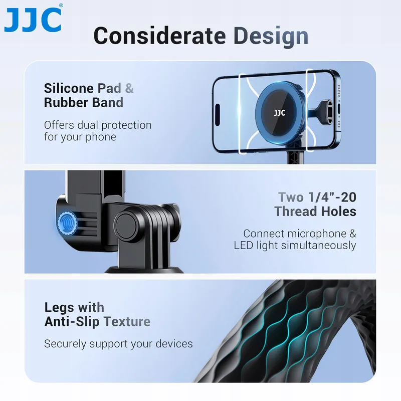 JJC Flexibel Octopusstatief Camera Telefoon iPhone 16-12 — foto 7